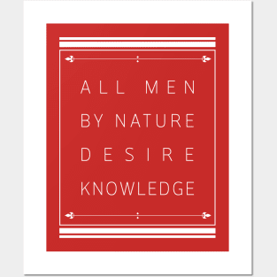 All men by nature desire knowledge - Ajin Posters and Art